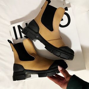 Ganni City Ankle Boot -Recycled Rubber Rainboots NIB